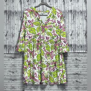 Mary Square Laguna Dress Vine Time Lime